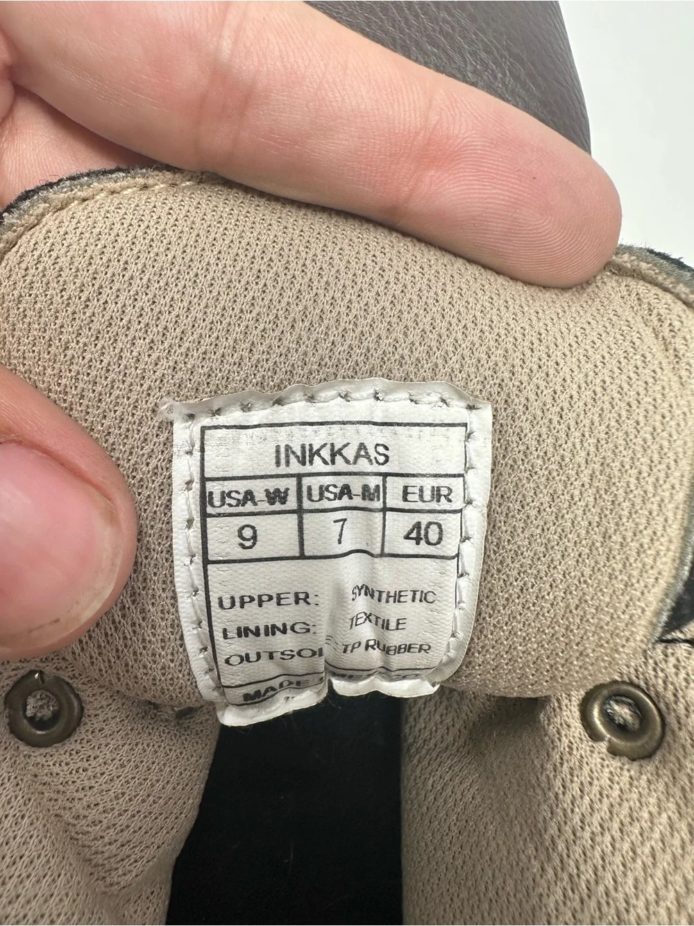 Inkkas Brown Leather Camping Boots Size 9 Handwoven Granola Girl Outdoor Hiking